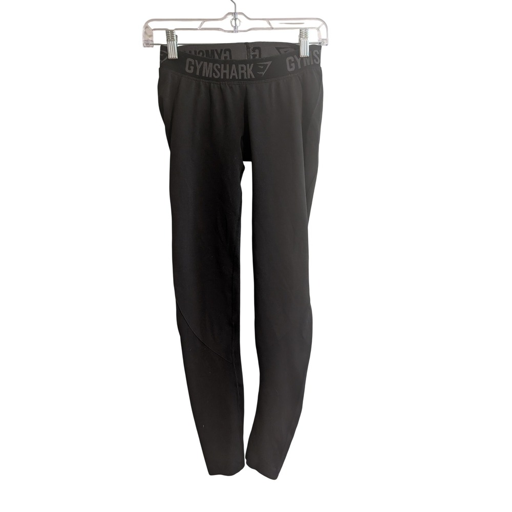 Gymshark Leggings Womens Small Black Dry Elastic Waist Logo Activewear Pants